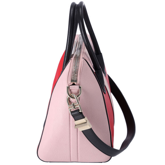 GIVENCHY Antigona Small Satchel Sugar Goatskin Tri-Color Red Pink Black - Picture 6 of 12